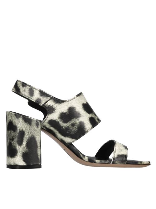 Sandali in pelle DRIES VAN NOTEN | WS27/201/H80 QU505BEIGE-NERO